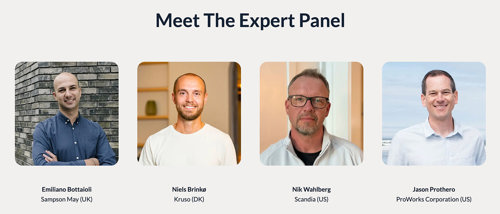 Webinar panel headshots (photos) - How to choose the right CMS. Scandia