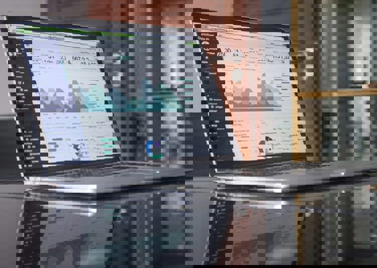 Laptop On Glass Table